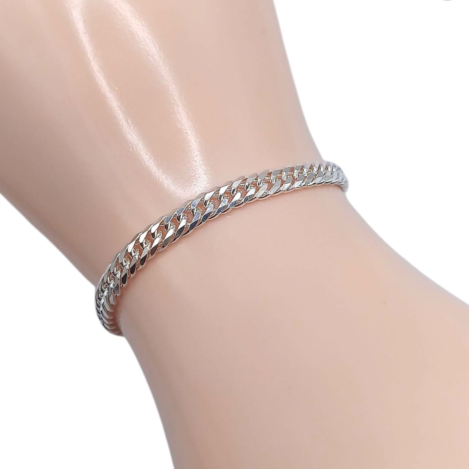 PULSERA FANCY 9&quot; 4 MM, PLATA .925
