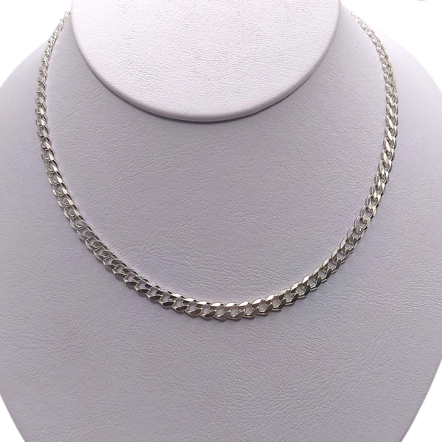 CADENA CUBANA 26&quot; 4 MM, PLATA .925