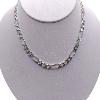 CADENA FIGARO 22" 6 MM, PLATA .925