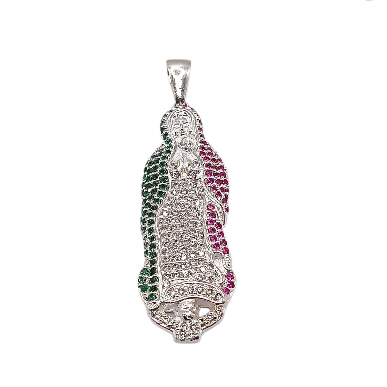 DIJE VIRGEN DE GPE 6.5 CM  PLATA .925