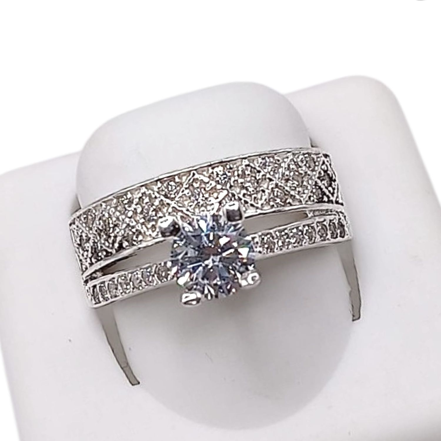 ANILLO SOLITARIO GREQUITAS, VARIAS MEDIDAS, PLATA .925