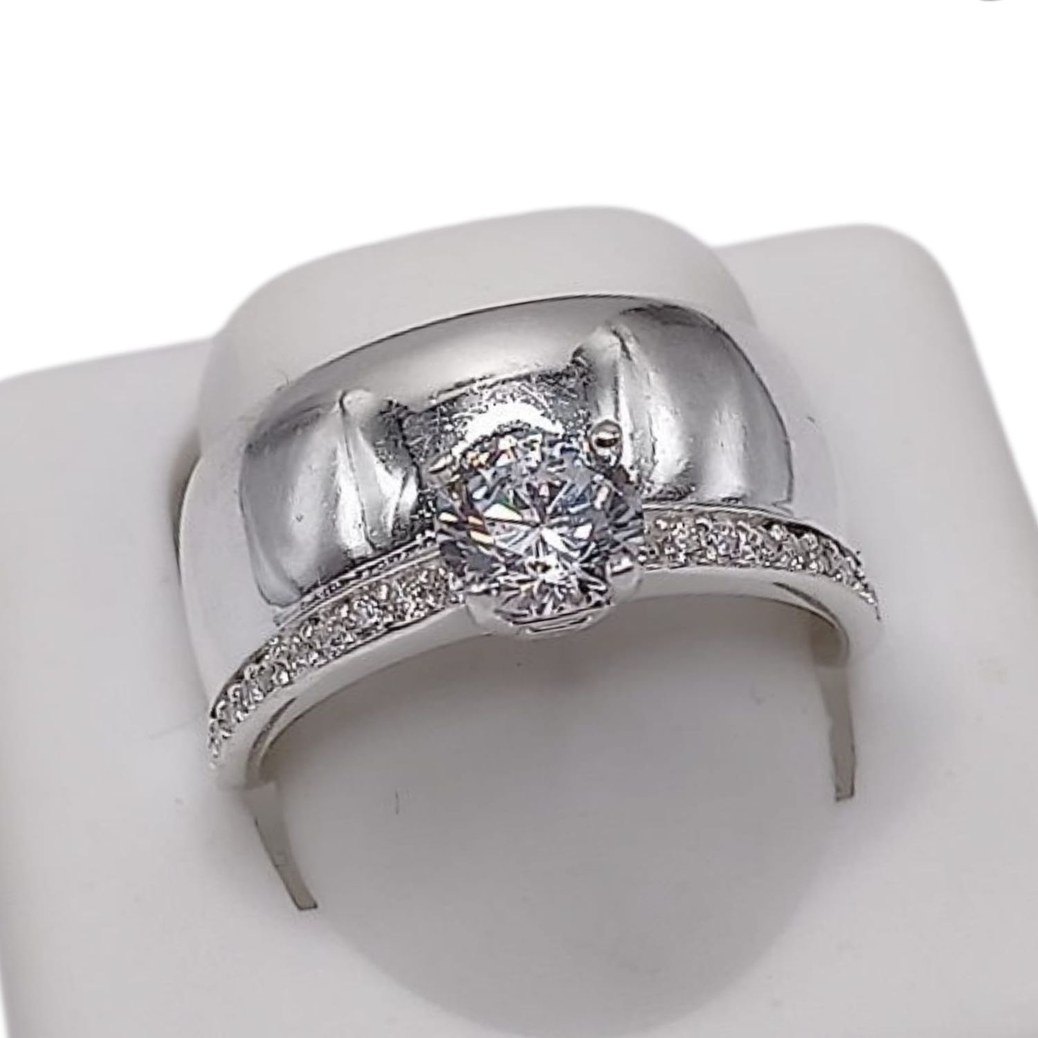 ANILLO  SOLITARIO ARGOLLA, VARIAS MEDIDAS, PLATA .925