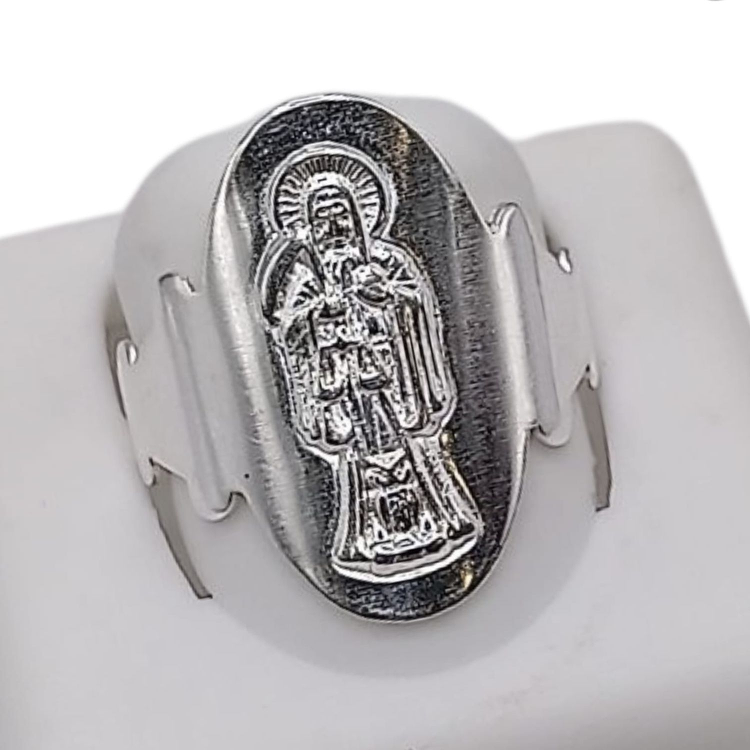 ANILLO PLACA CON SANTA MUERTE # 9.5, PLATA .925