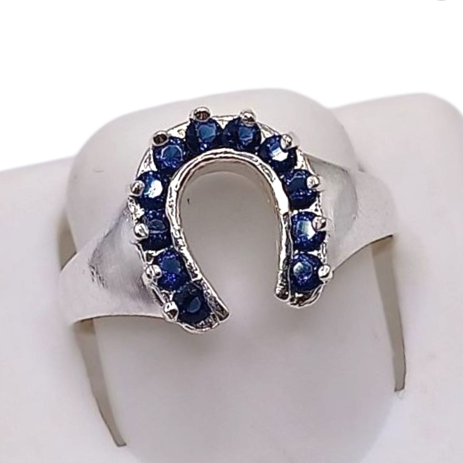 ANILLO HERRADURA NAVY, #10, PLATA .925