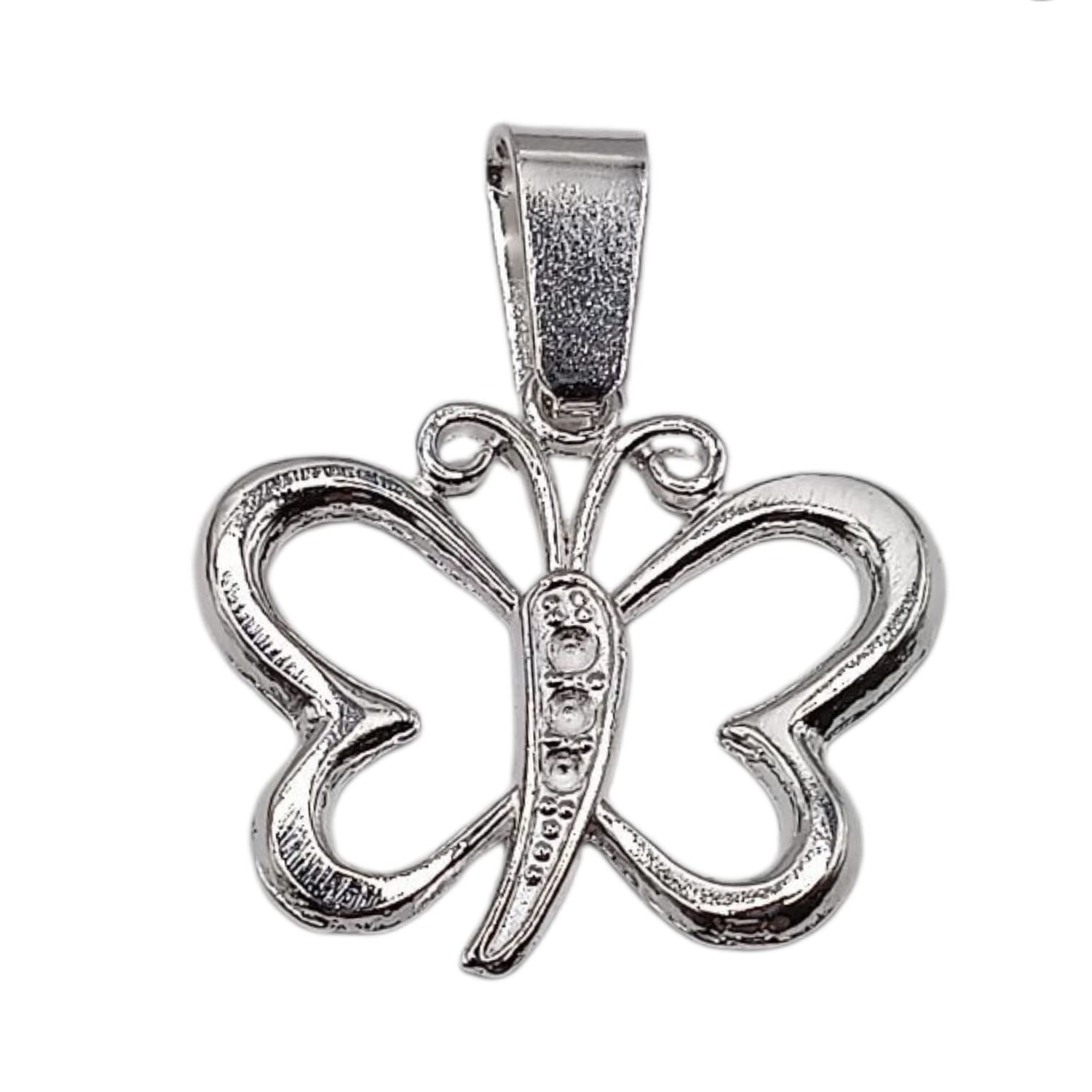 DIJE SILUETA MARIPOSA 2 CM, PLATA .925