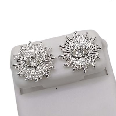 ARETE OJO DE DIOS, BROCHE MARIPOSA, PLATA .925