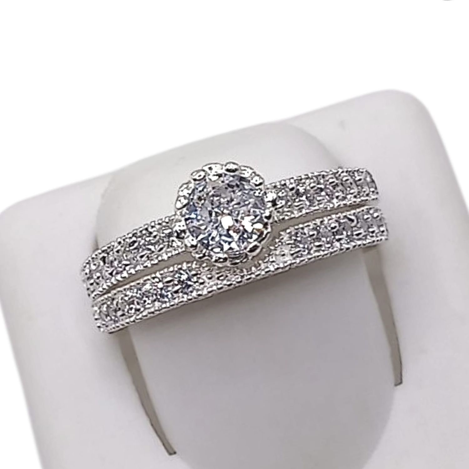 ANILLO ALIANZA CON MINI CZ, VARIAS MEDIDAS, PLATA .925