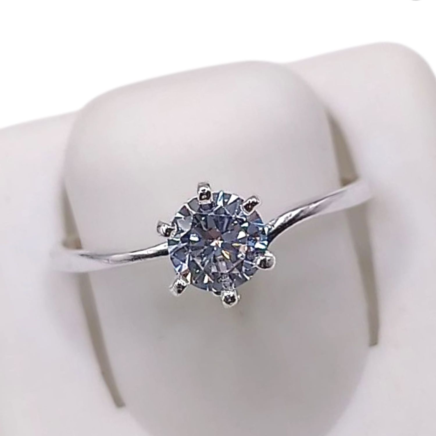 ANILLO SOLITARIO VARIAS MEDIDAS, PLATA .925