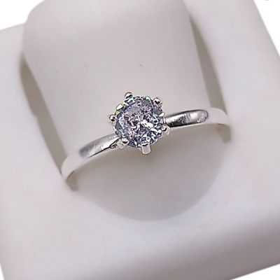 ANILLO SOLITARIO VARIAS MEDIDAS, PLATA .925