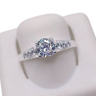 ANILLO SOLITARIO, VARIAS MEDIDAS, PLATA .925