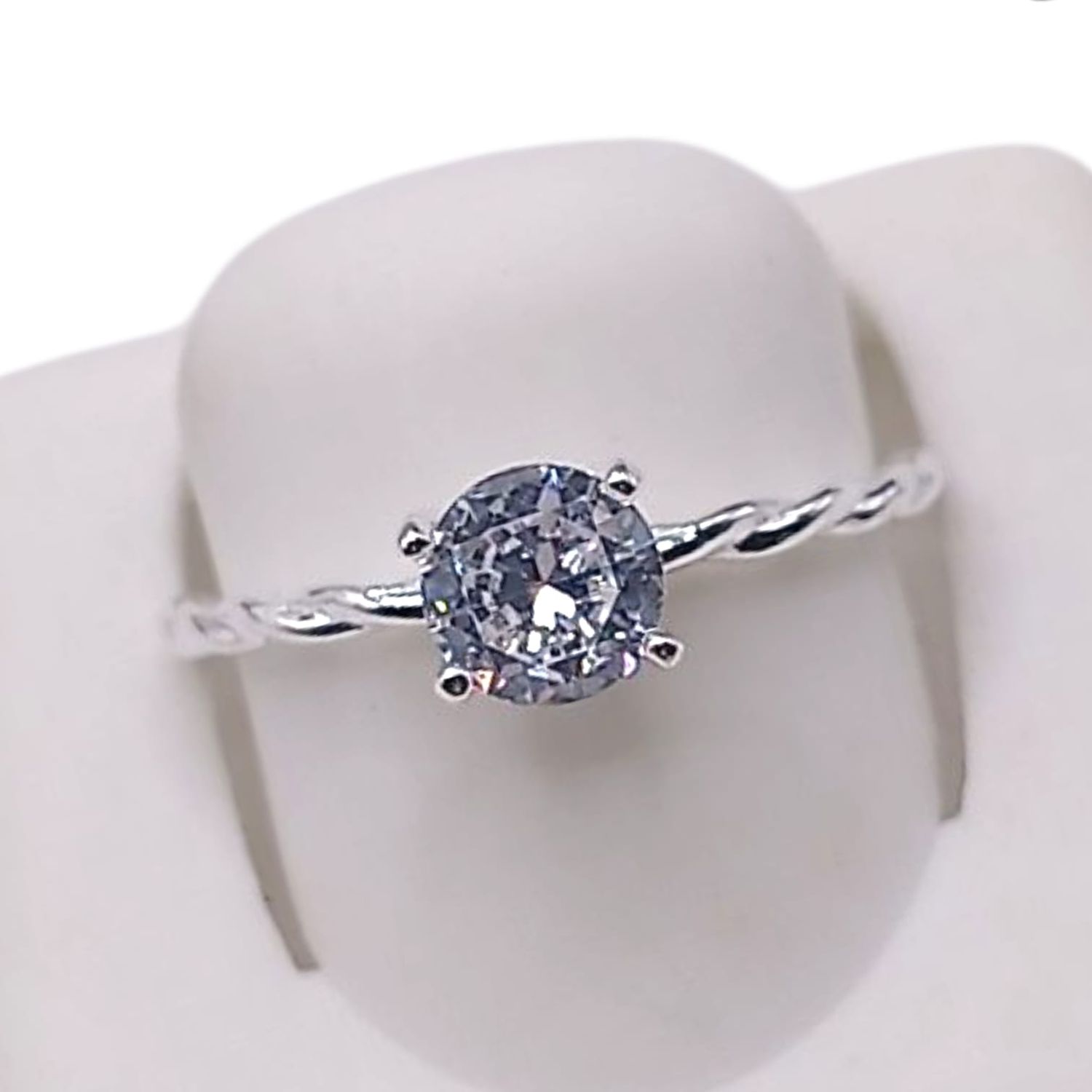 ANILLO SOLITARIO,  VARIAS MEDIDAS, PLATA .925