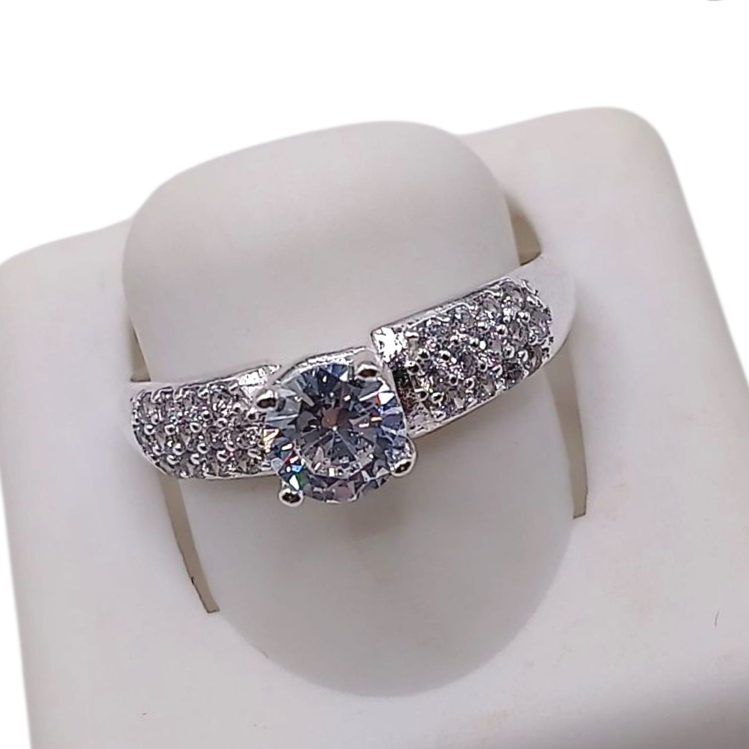 ANILLO SOLITARIO CON MINI CZ,VARIAS MEDIDAS, PLATA .925