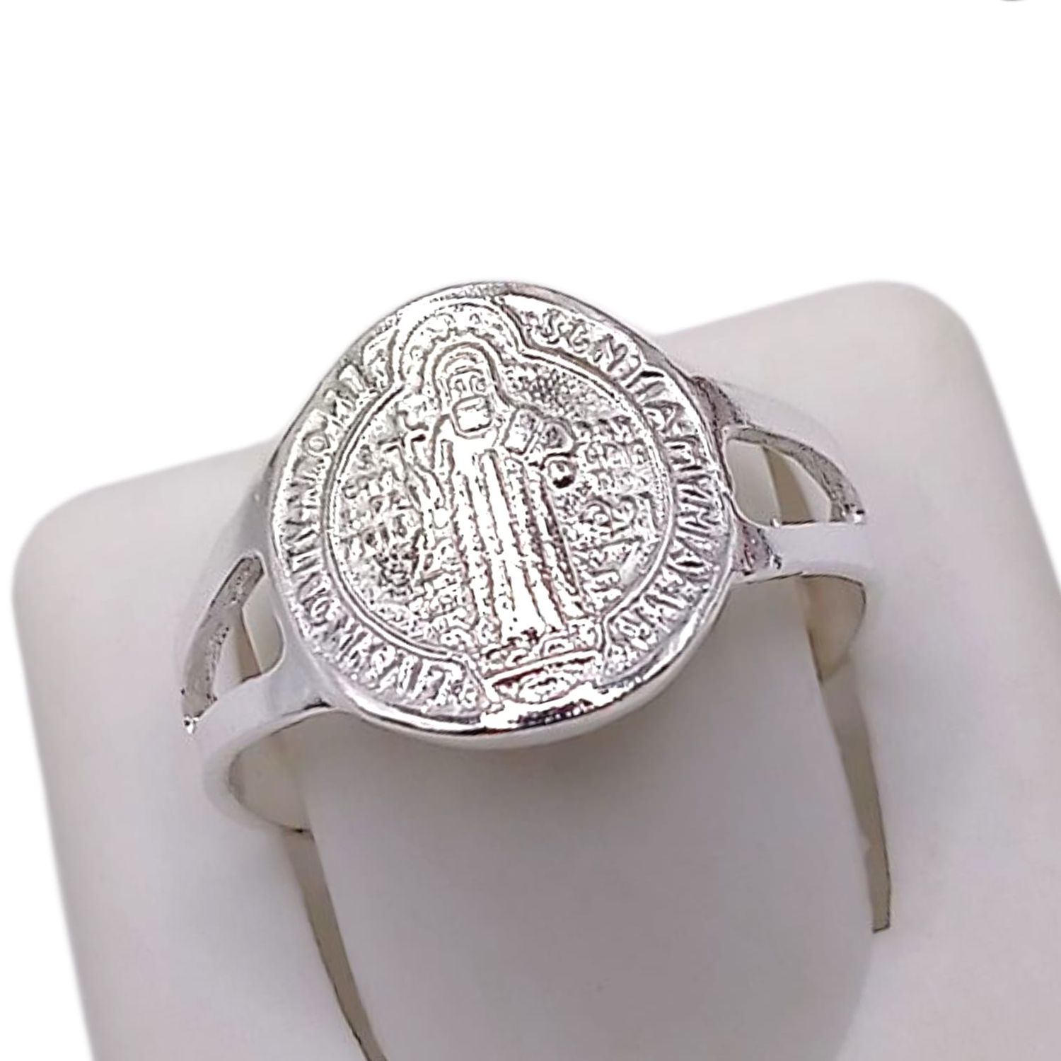 ANILLO SAN BENITO, VARIAS MEDIDAS, PLATA .925