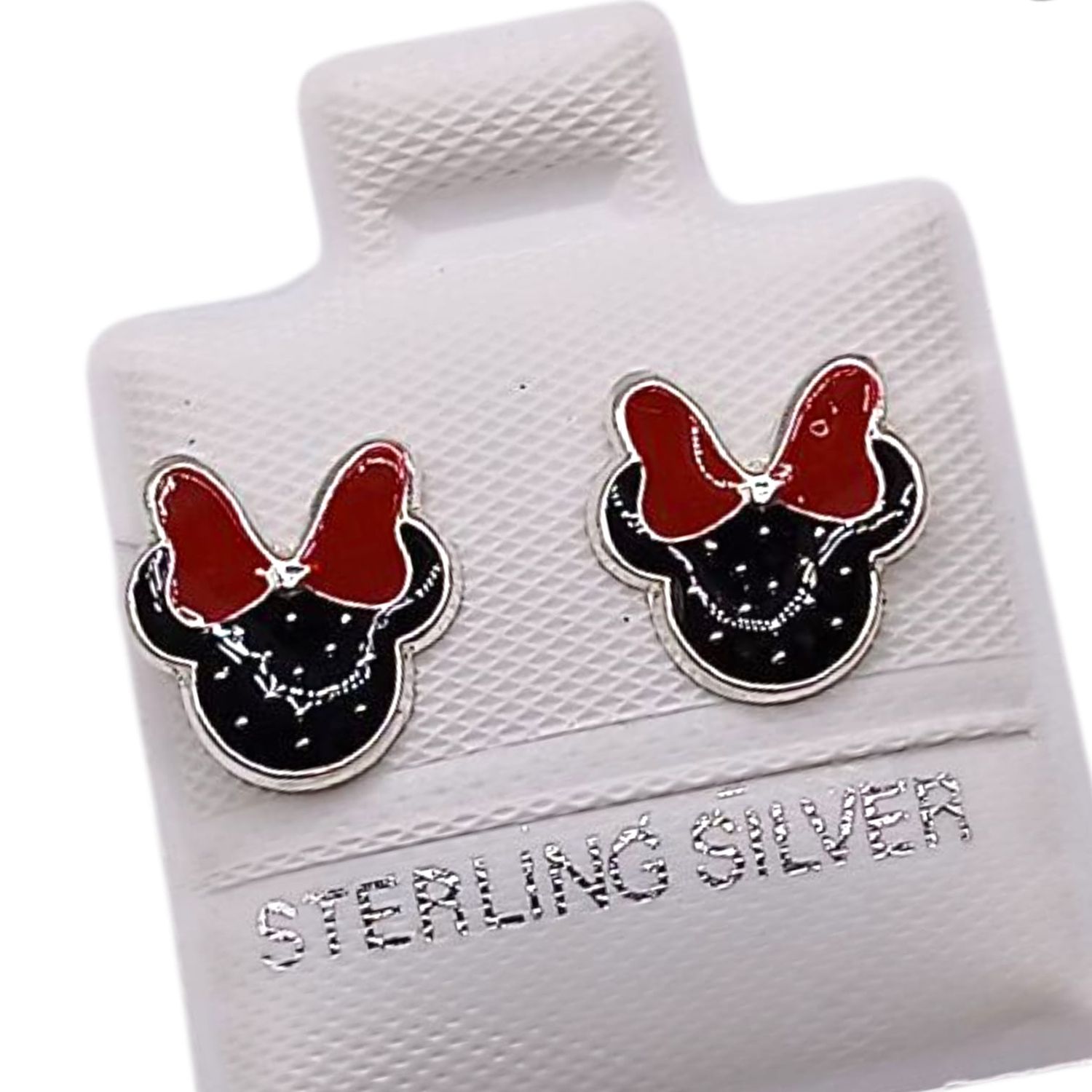 BROQUEL RATONA MOÑO ROJO, BROCHE BOLITA PLATA .925