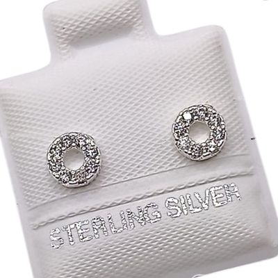 BROQUEL DONITA CON MINI CZ, BROCHE MARIPOSA, PLATA .925