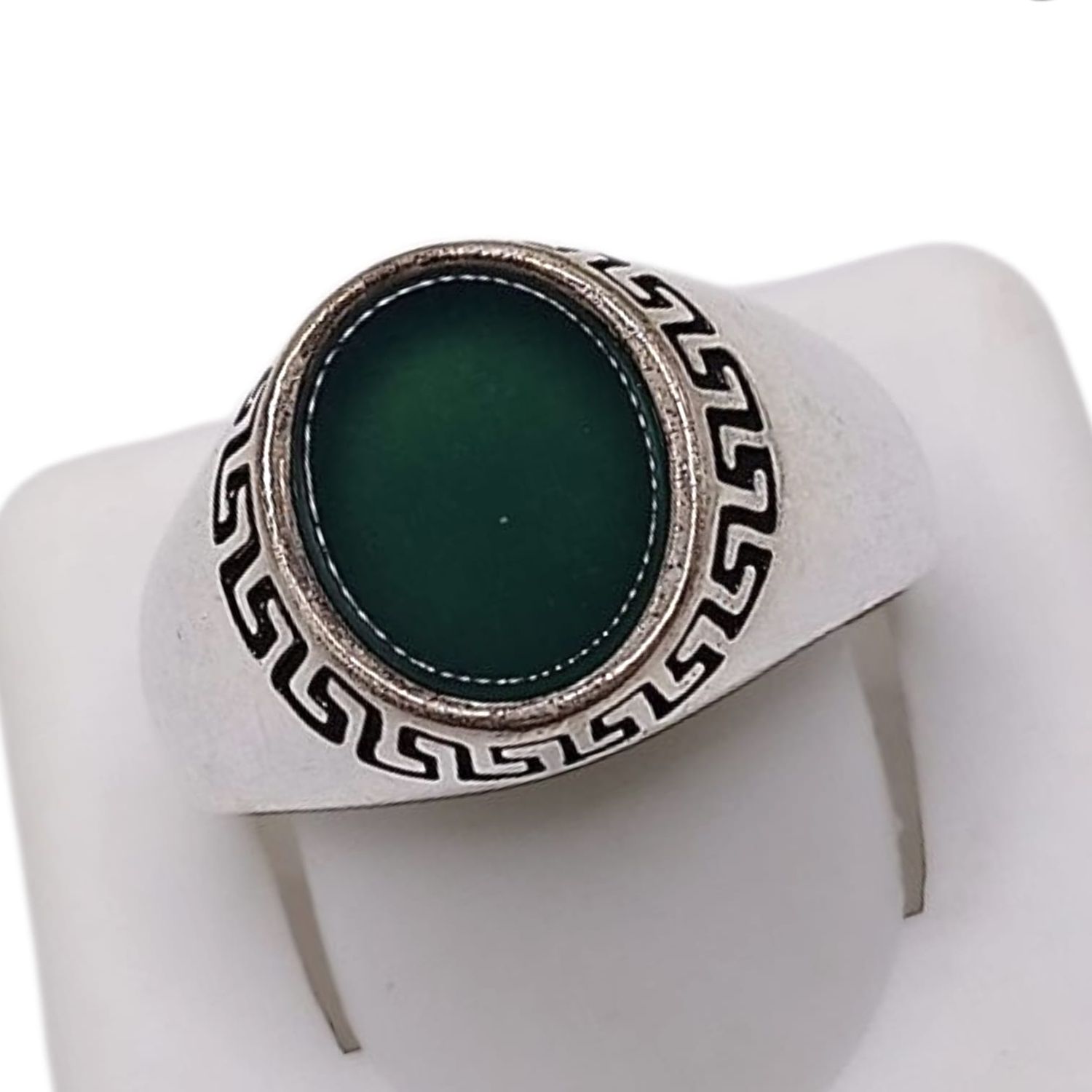 ANILLO CABALLERO GRECAS, VARIAS MEDIDAS, PLATA .925