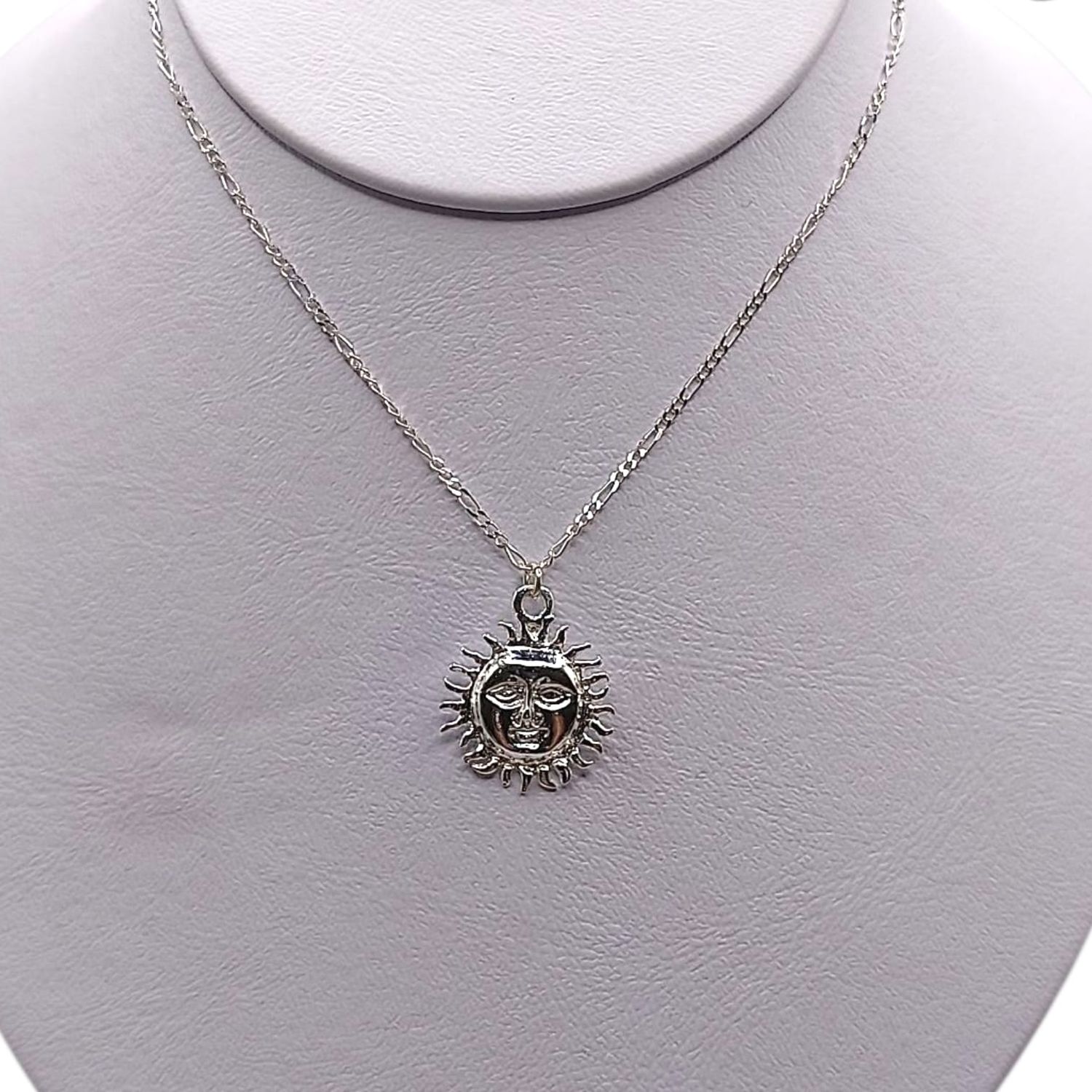 GARGANTILLA 18&quot; DIJE SOL, PLATA .925