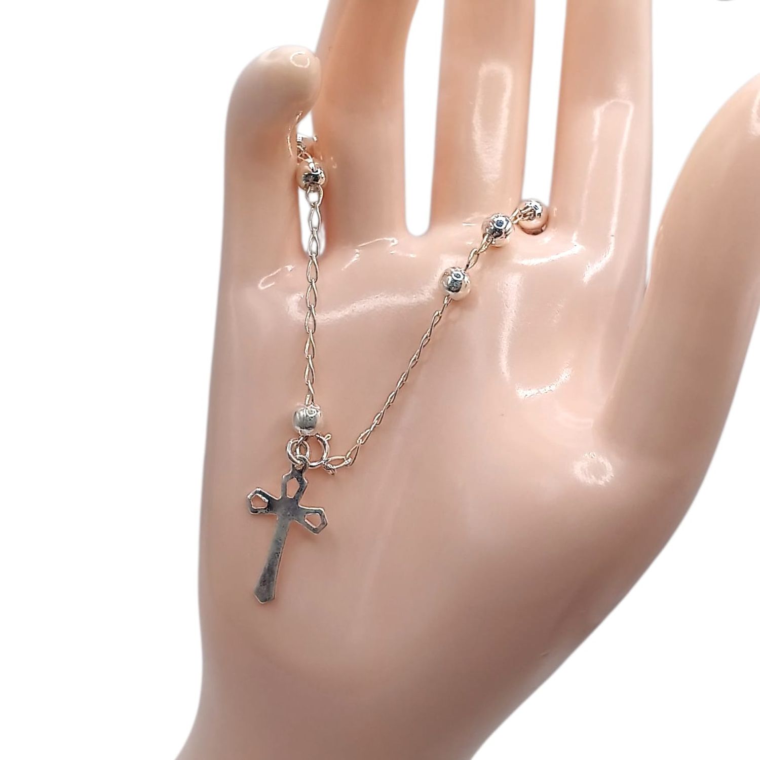 MISTERIO DE BOLA LISA  5 MM, 7.5&quot; PLATA .925