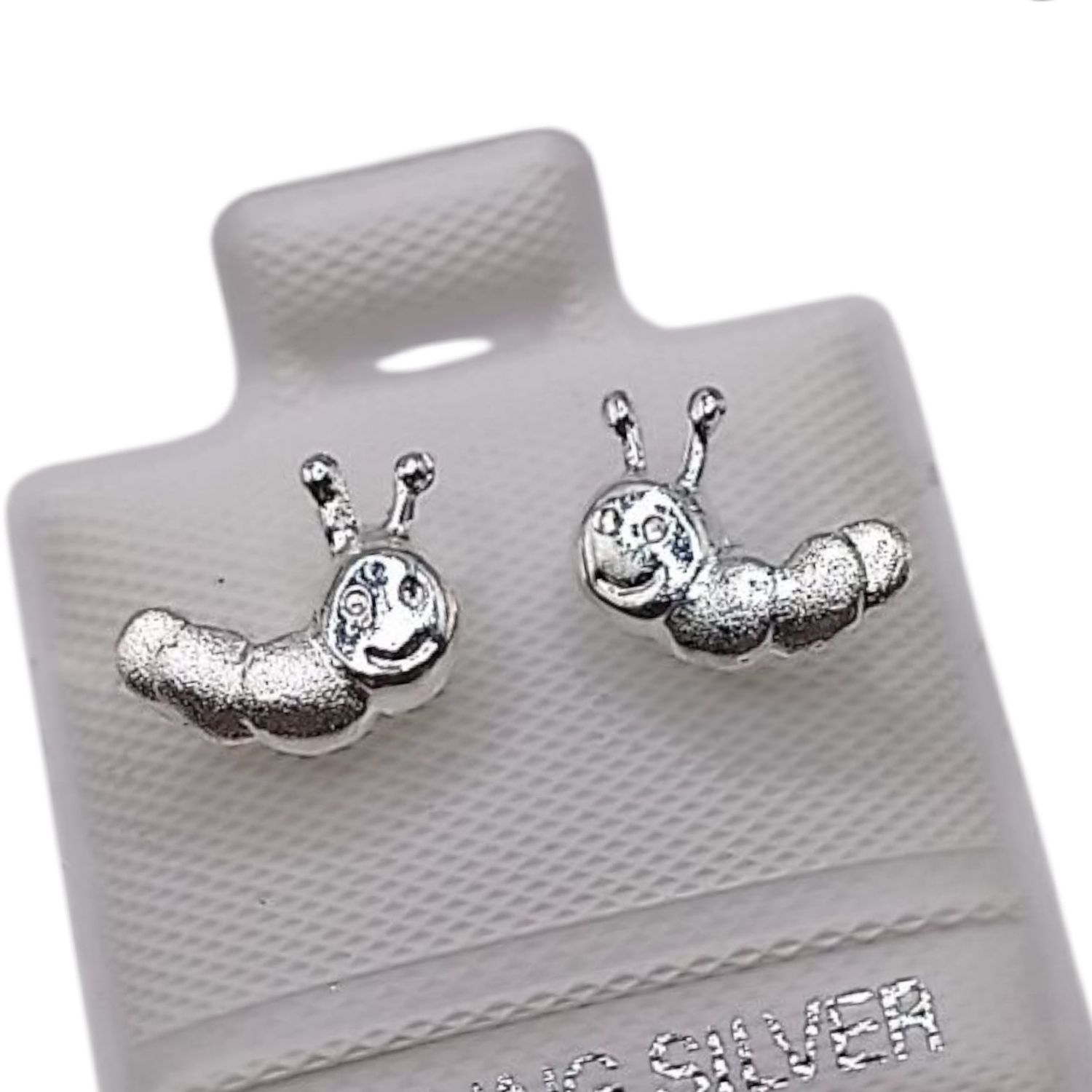 BROQUEL GUSANITO BROCHE BOLITA, PLATA .925