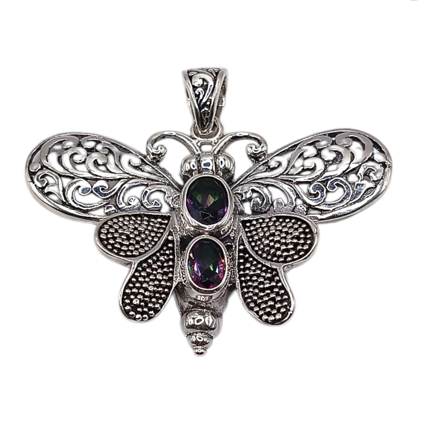 DIJE MARIPOSA OXY  3.5 CM LARGO POR 4 CM ANCHO, PLATA .925