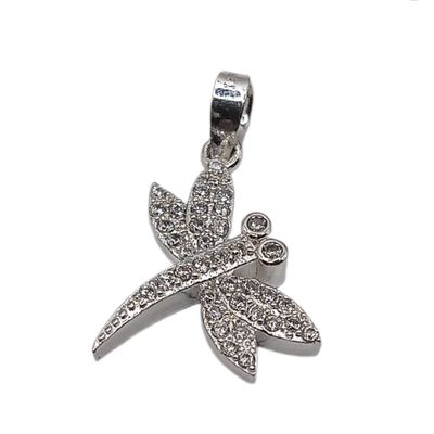 DIJE LIBELULA MICROPAVE 2 CM PLATA .925