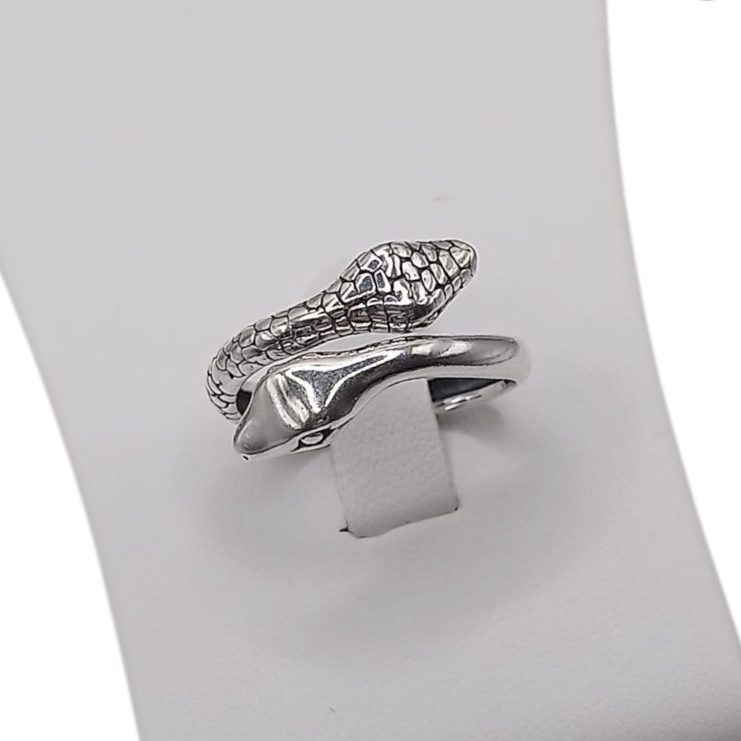 ANILLO VIBORA, AJUSTABLE, PLATA .925