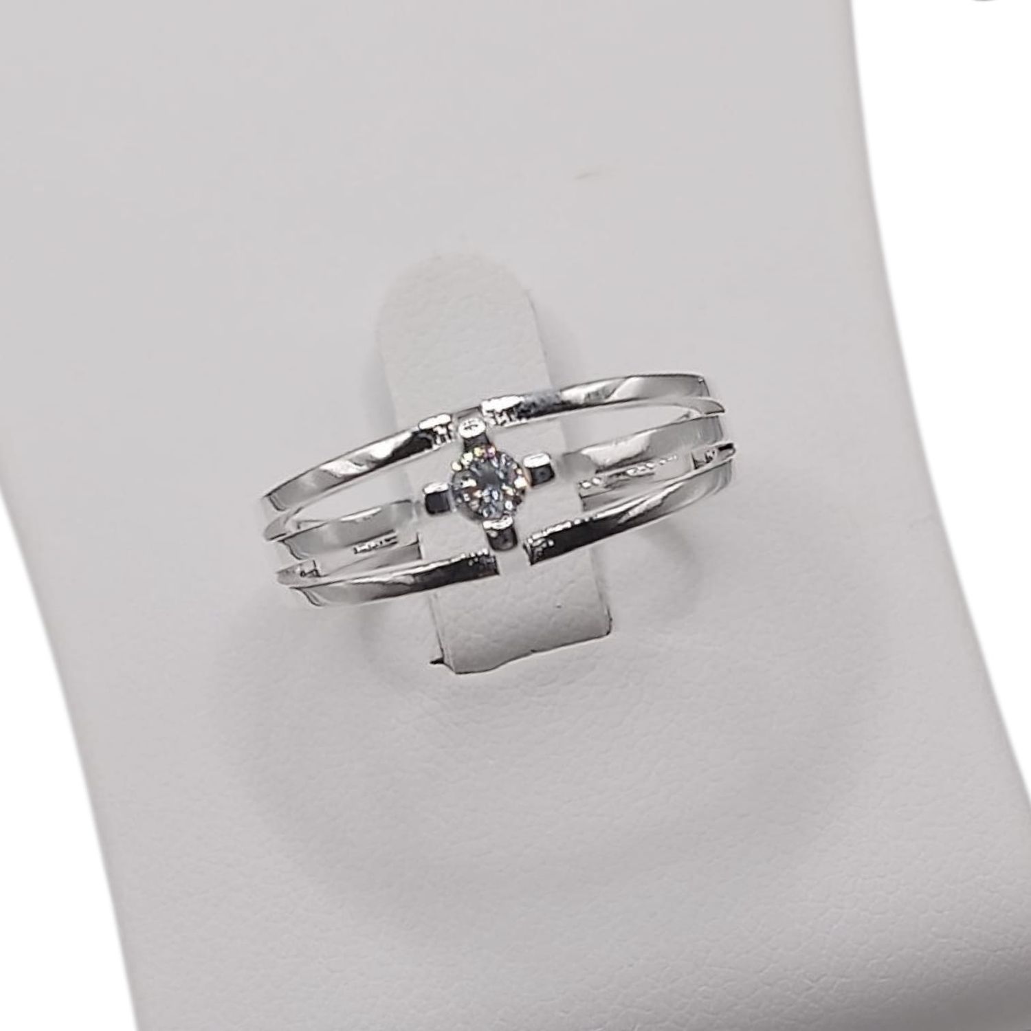 ANILLO SOLITARIO VARIAS MEDIDAS  PLATA .925