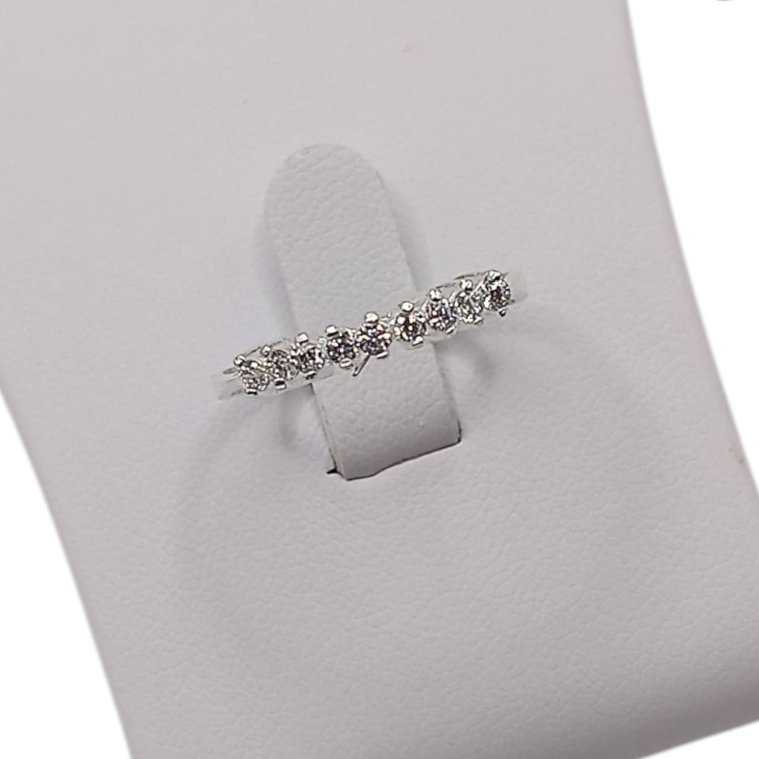 ANILLO CHURUMBELA CZ BLANCA  # 6 PLATA .925