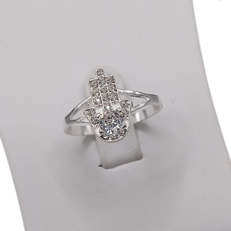 ANILLO DE MANITA DE FATIMA PLATA .925