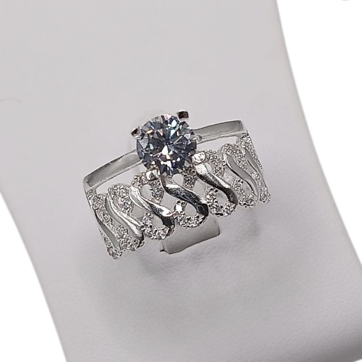 ANILLO SOLITARIO INFINITO, VARIAS MEDIDAS, PLATA .925