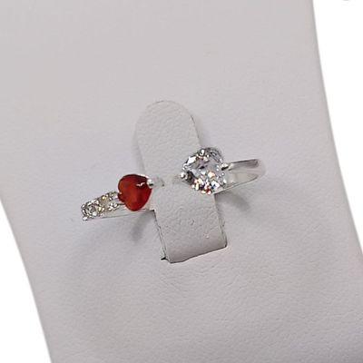 ANILLO CORAZONES AJUSTABLE, VARIAS MEDIDAS, PLATA .925