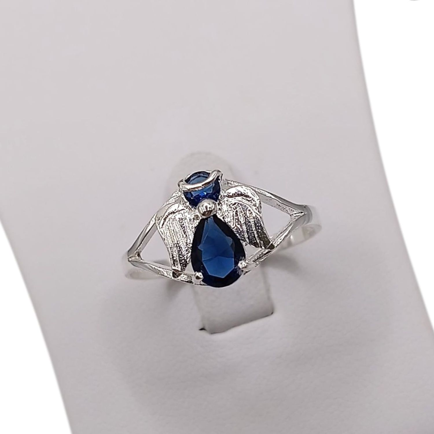 ANILLO ANGEL CZ NAVY # 9 PLATA .925