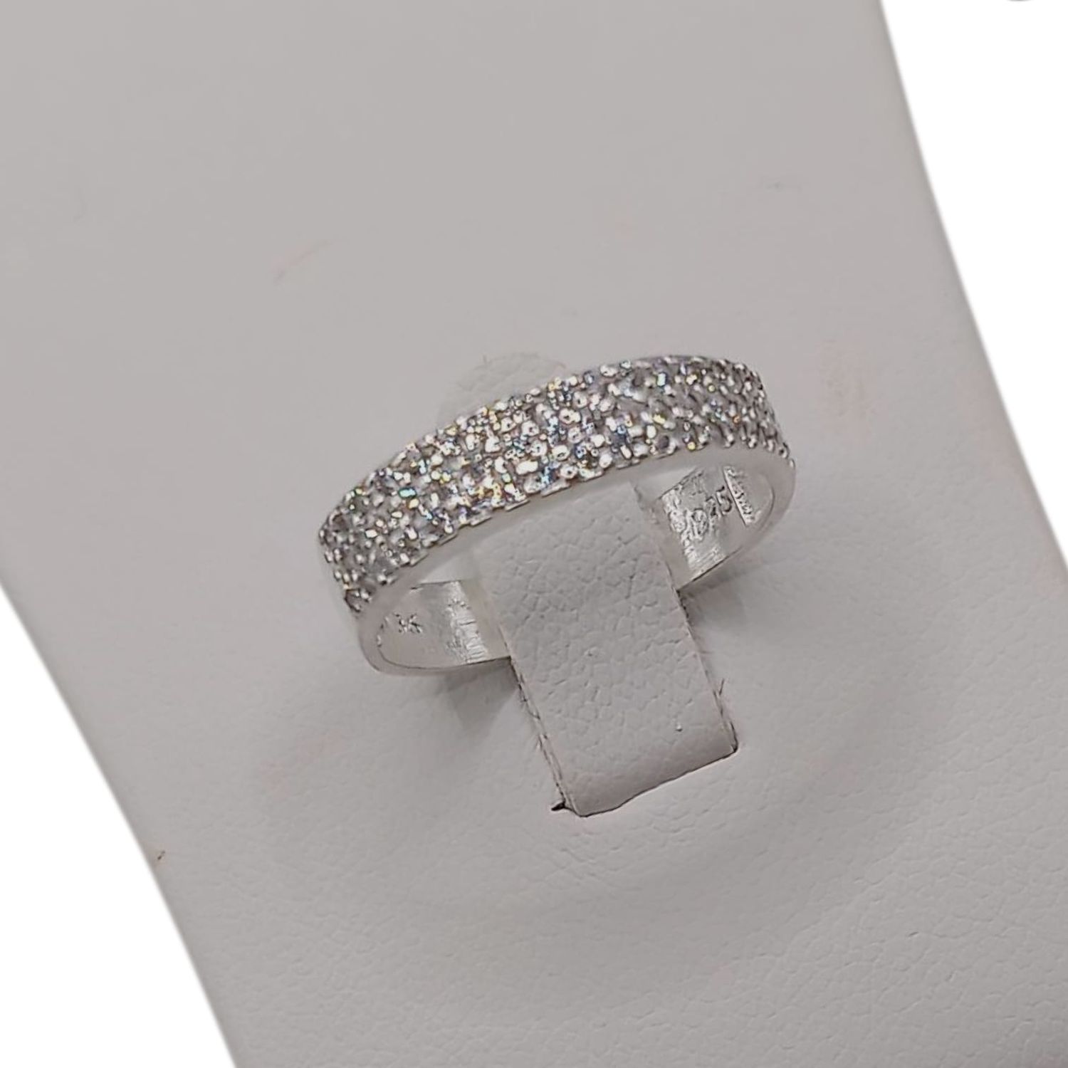 ANILLO ARGOLLA CON MINI CZ PLATA .925