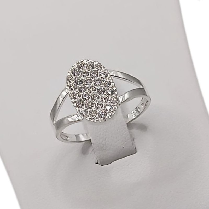 ANILLO PLAQUITA CON CZ PLATA .925