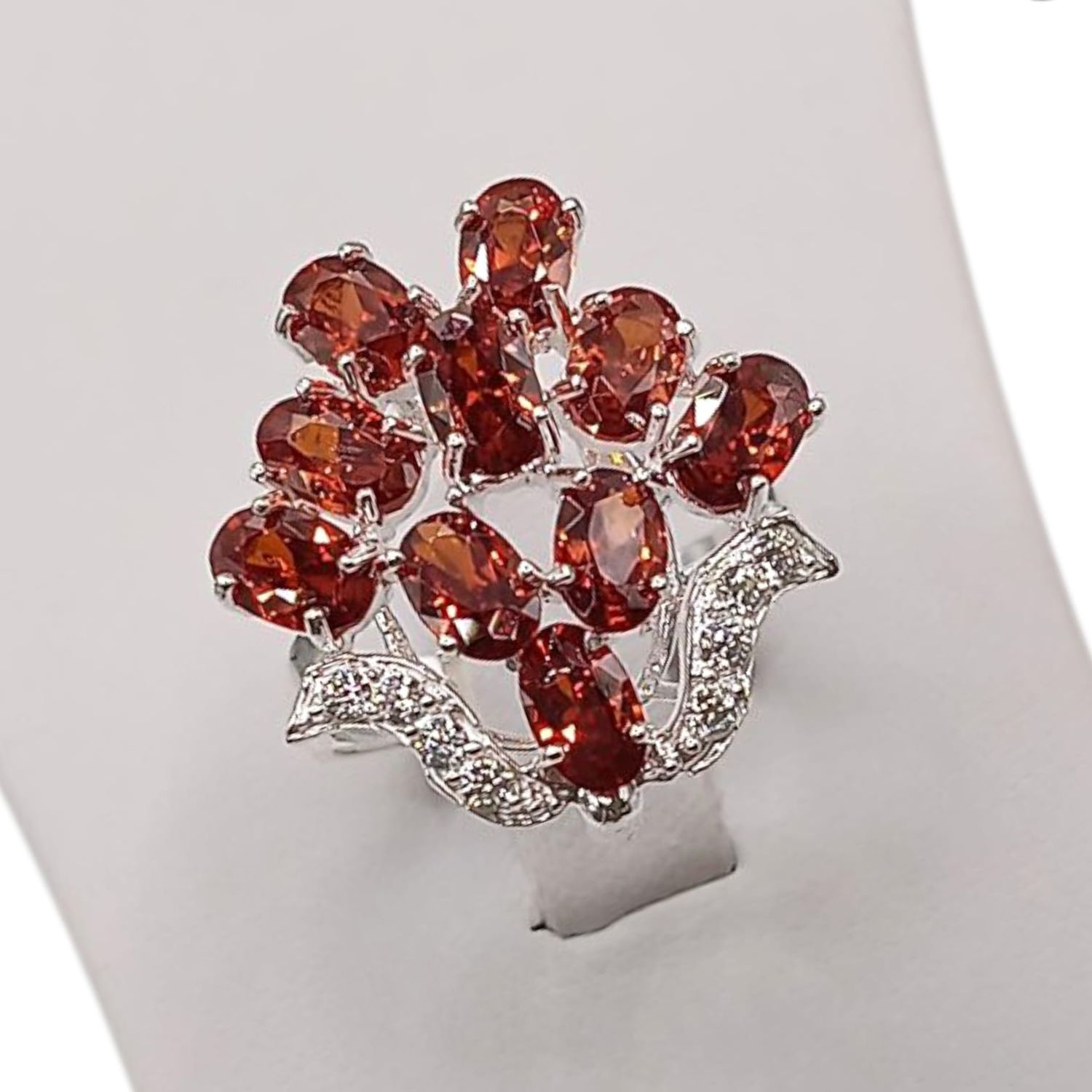 ANILLO RACIMO CZ   CHEDRON VARIAS MEDIDAS  PLATA .925