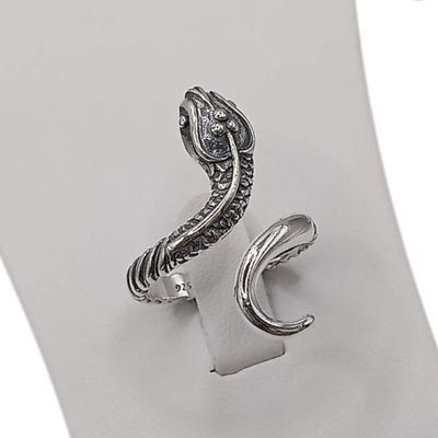 ANILLO VIBORA CASCABEL, VARIAS MEDIDAS, PLATA .925