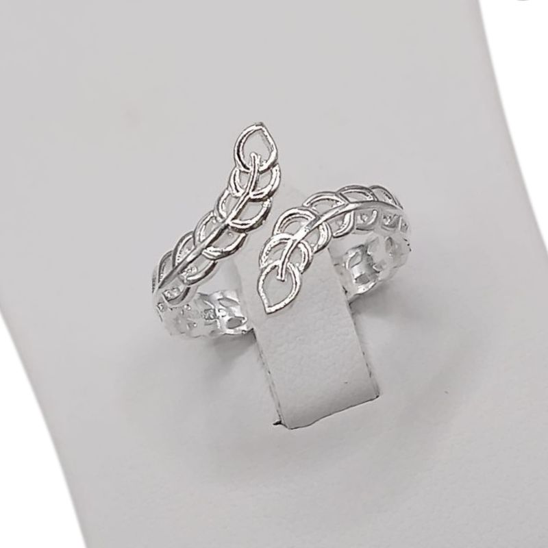 ANILLO DE HOJITAS  AJUSTABLE EN PLATA 925