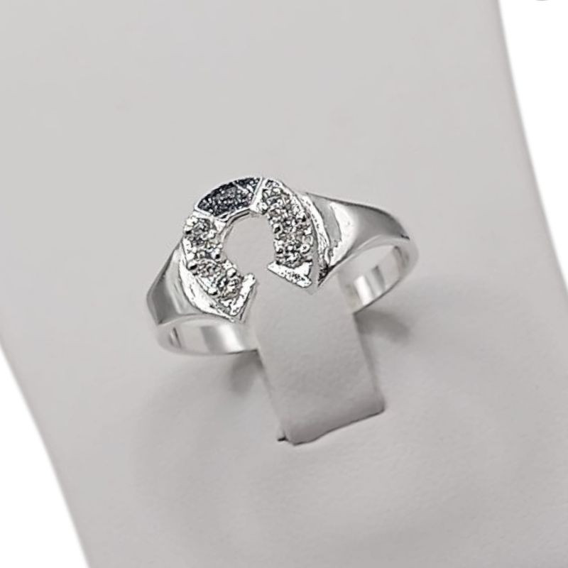 ANILLO HERRADURA CZ BLANCA VARIAS MEDIDAS  PLATA .925