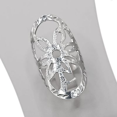 ANILLO FLOR MEDIDA #7 PLATA .925