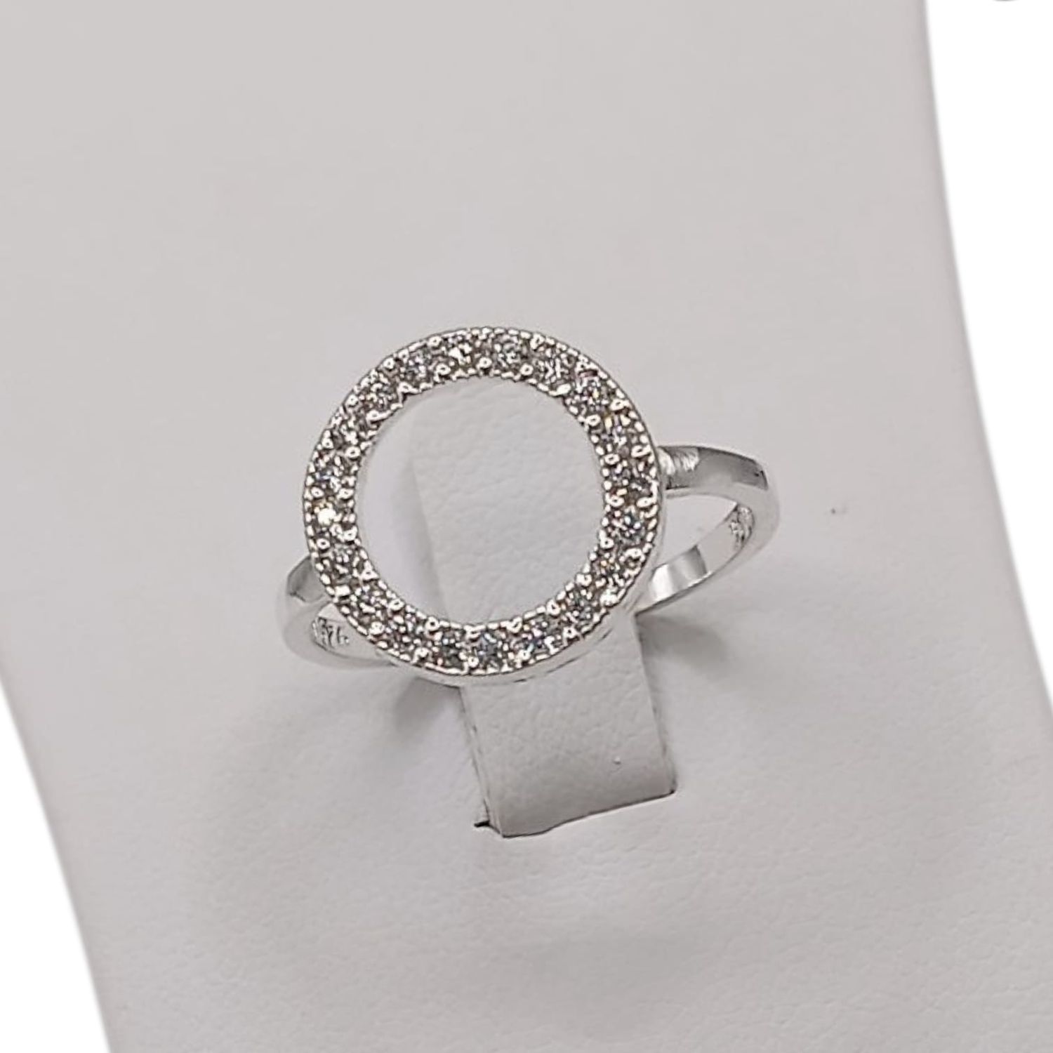 ANILLO CIRCULO CON CZ VARIAS MEDIDAS PLATA .925