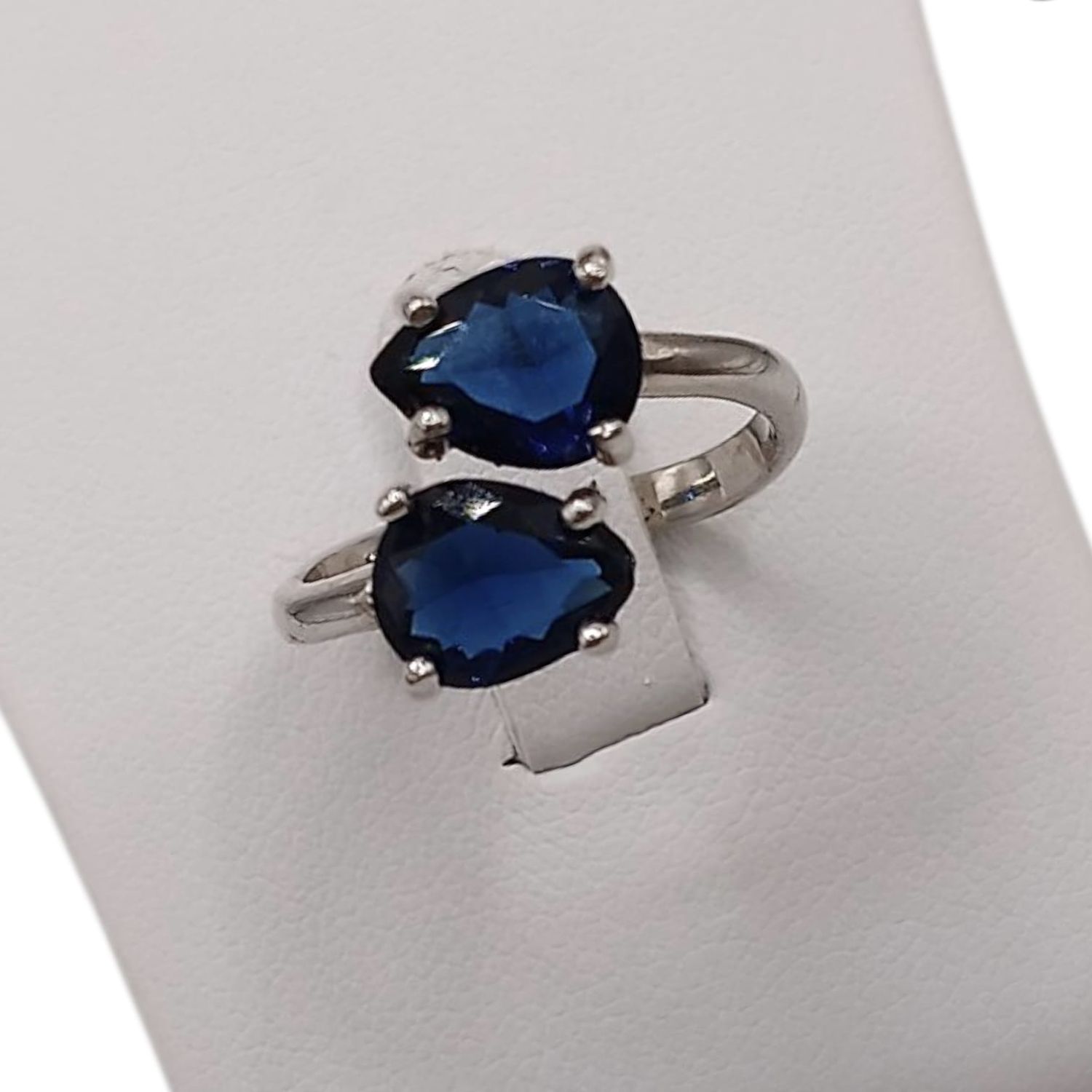 ANILLO COTA CZ NAVY # 7, PLATA .925