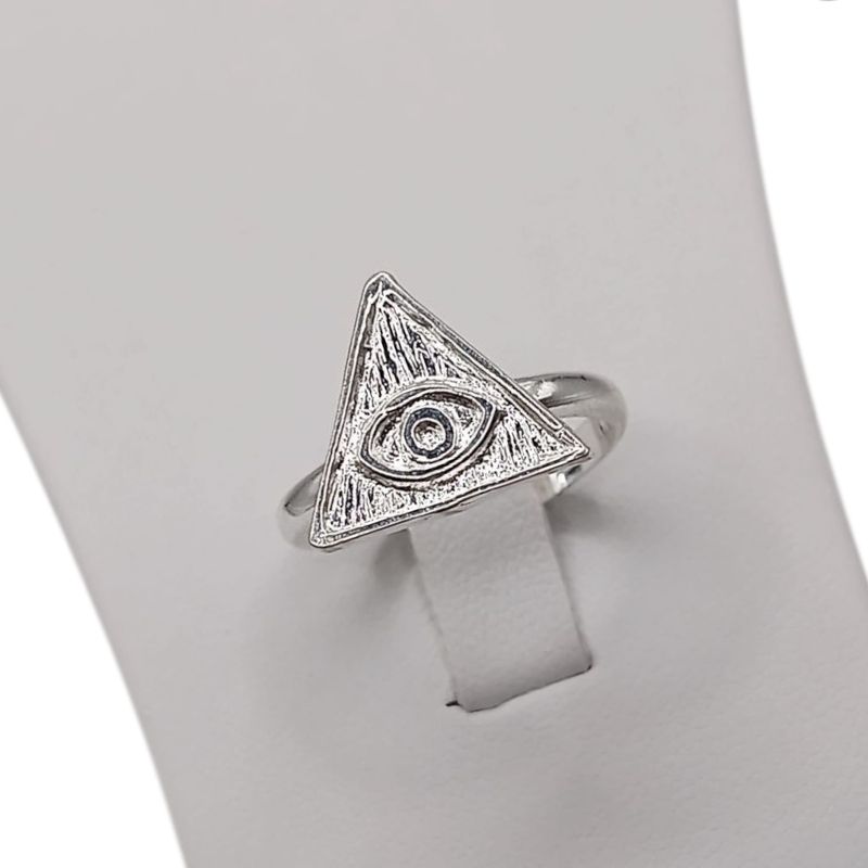 ANILLO OJO DE DIOS AJUSTABLE   PLATA .925