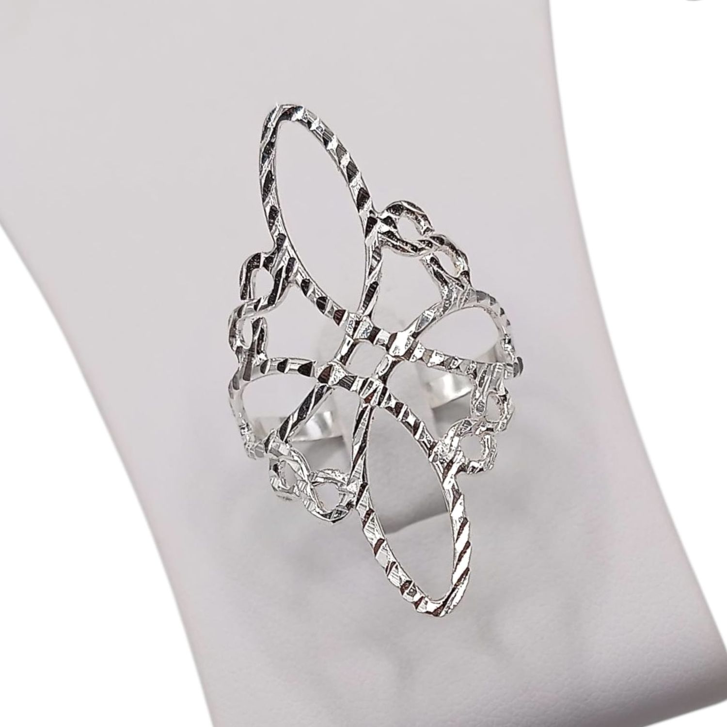 ANILLO NUDO DE BRUJA CON INFINITO # 11 PLATA .925