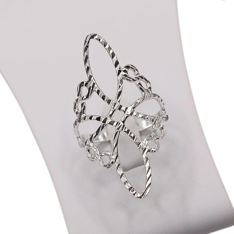 ANILLO NUDO DE BRUJA CON INFINITO # 11 PLATA .925