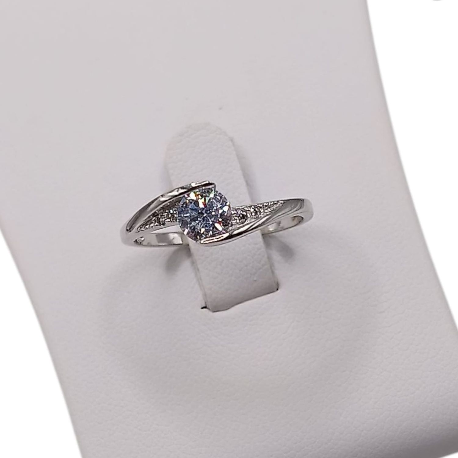 ANILLO SOLITARIO VARIAS MEDIDAS, PLATA .925