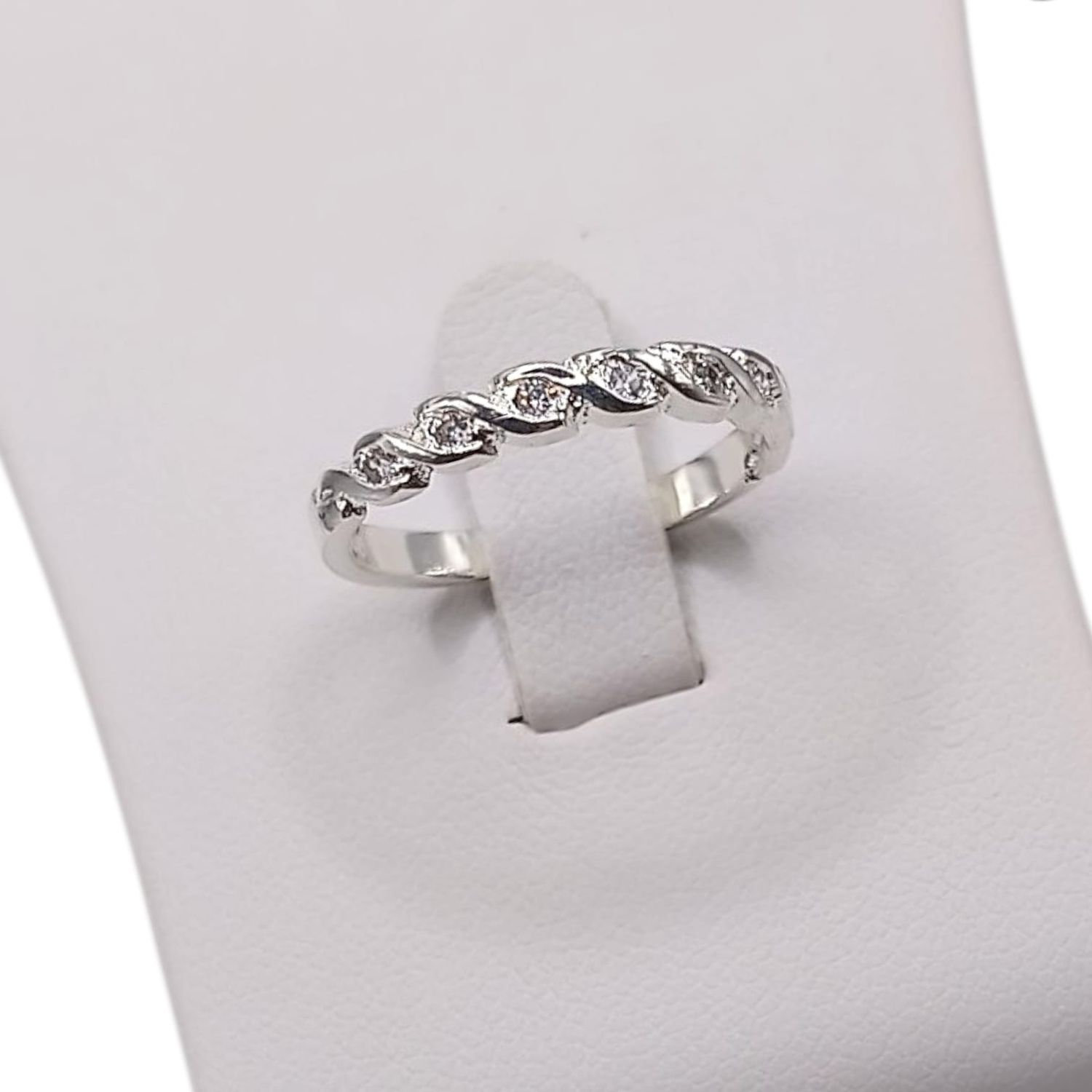 ARGOLLA CADENA CON CZ # 6  PLATA .925