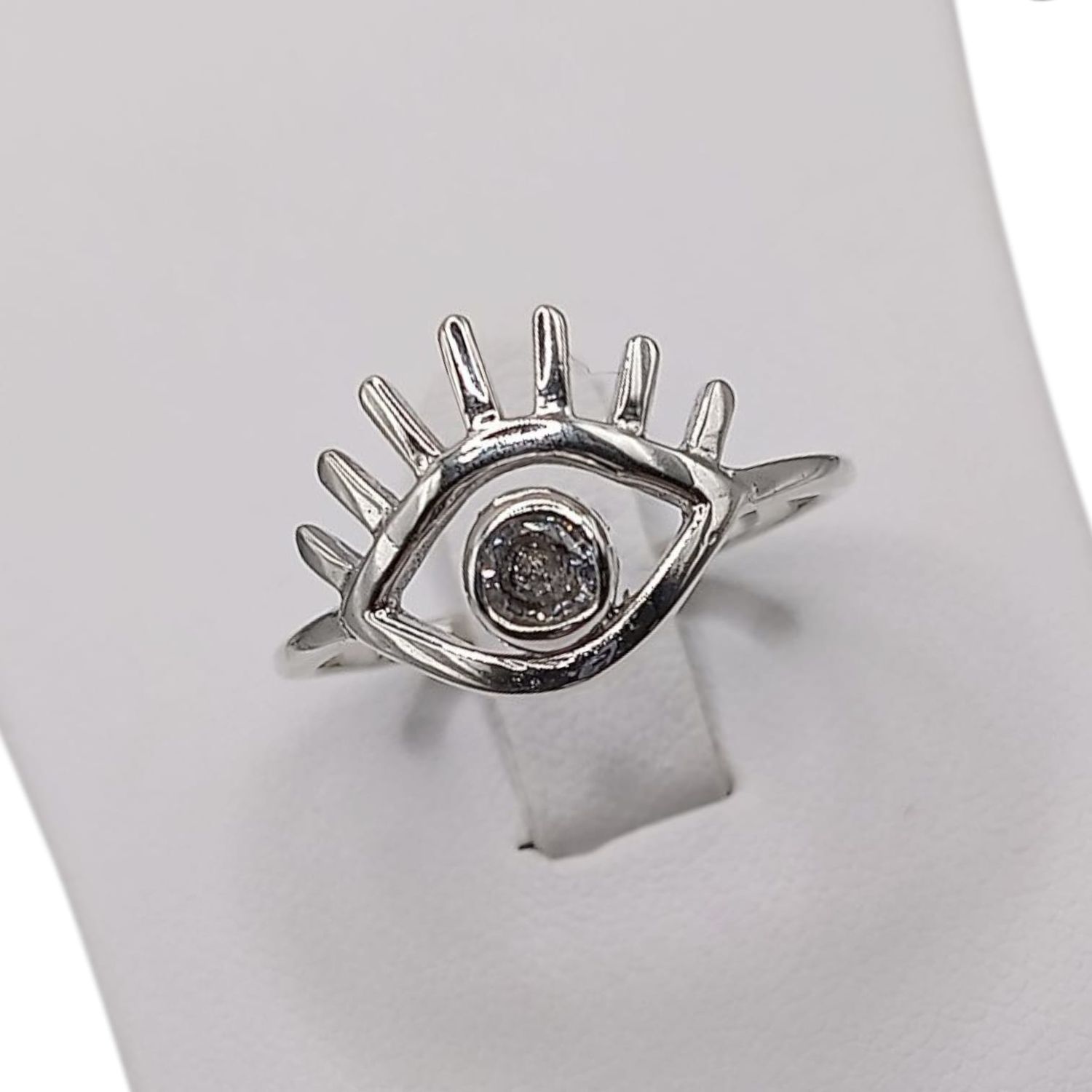 ANILLO OJO CON CZ VARIAS MEDIDAS PLATA .925