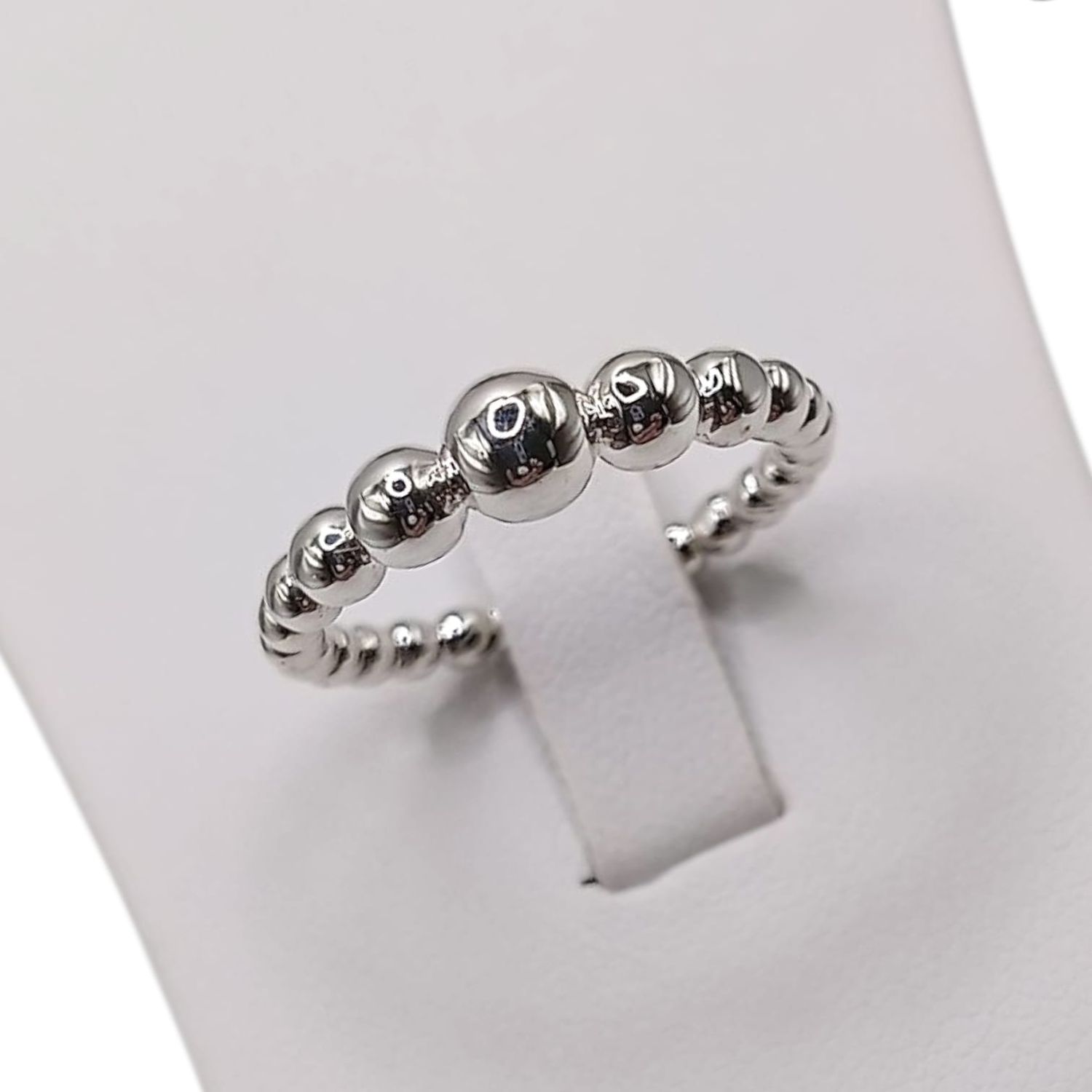 ANILLO DAMA BOLITAS VARIAS MEDIDAS PLATA .925