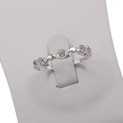 ANILLO DELFIN CON CZ BCA # 8.5 PLATA .925