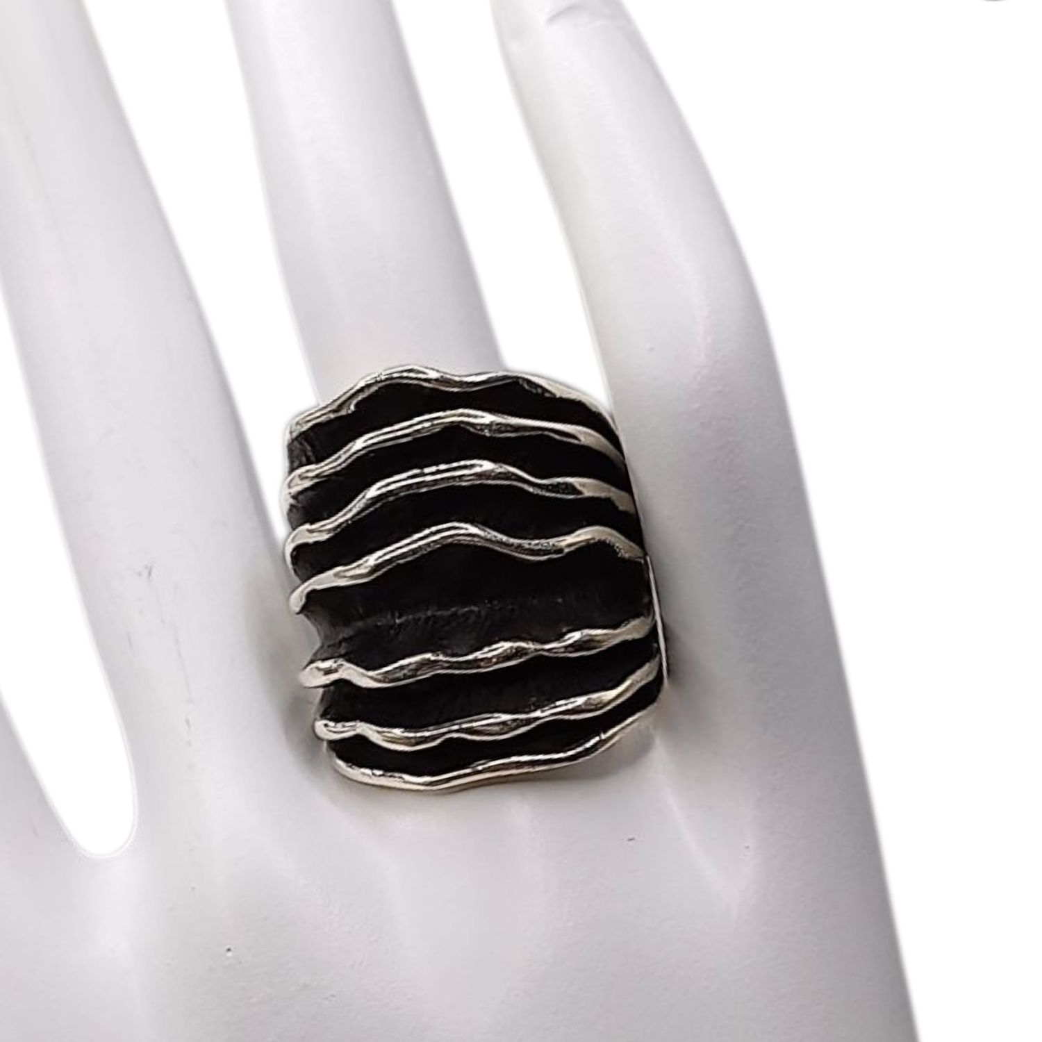 ANILLO ACORDEON OXI # 6.5 PLATA .925